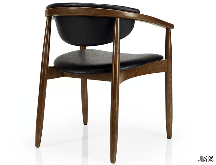 JOANNA - Leather restaurant chair with armrests _ JMS