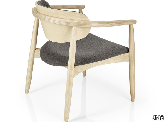 JOANNA - Wooden restaurant chair with armrests _ JMS