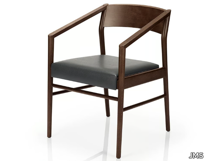 LEONOR M925C UW - Solid wood chair with armrests _ JMS