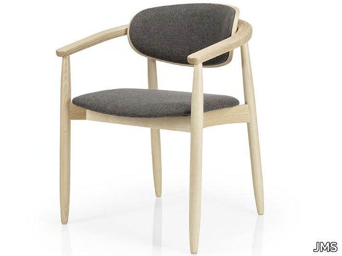 JOANNA - Wooden restaurant chair with armrests _ JMS