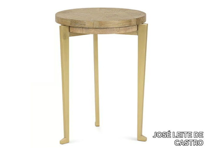 BRUF - Round oak coffee table _ JOSÉ LEITE DE CASTRO