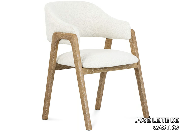 TREVOR - Upholstered fabric chair with armrests _ JOSÉ LEITE DE CASTRO
