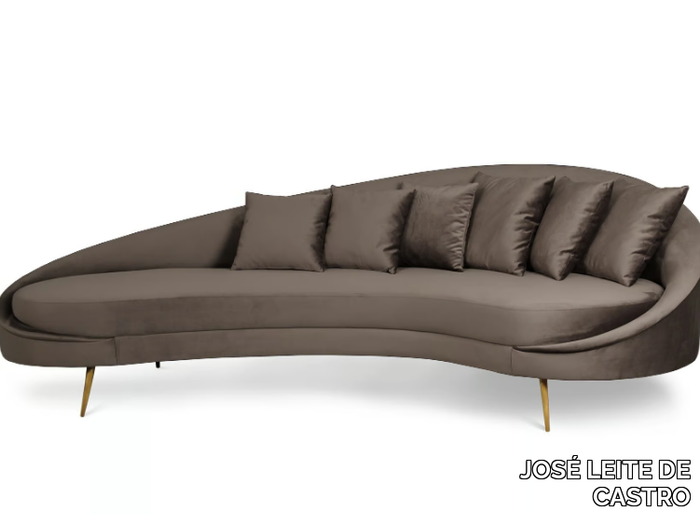 VANDER - Curved 4 seater fabric sofa _ JOSÉ LEITE DE CASTRO