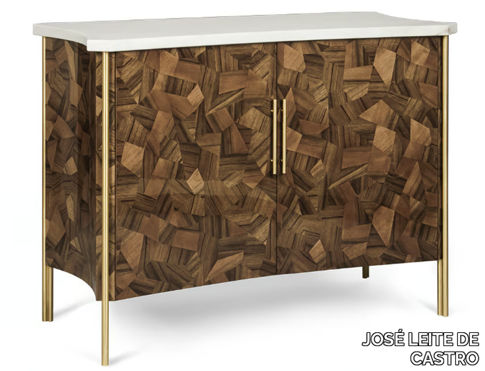 BRUCK - Wooden and marble sideboard with doors _ JOSÉ LEITE DE CASTRO