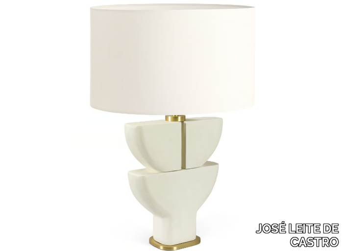 COGI - Plaster table lamp with fabric shade _ JOSÉ LEITE DE CASTRO