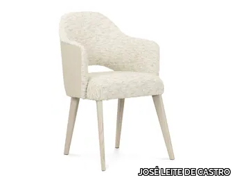 ASTOR III - Upholstered oak chair with armrests _ JOSÉ LEITE DE CASTRO