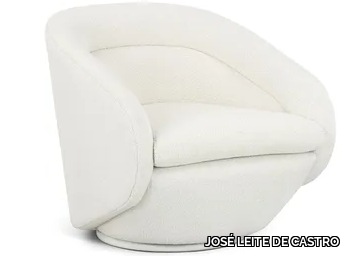 HUDSON - Swivel fabric armchair with armrests _ JOSÉ LEITE DE CASTRO