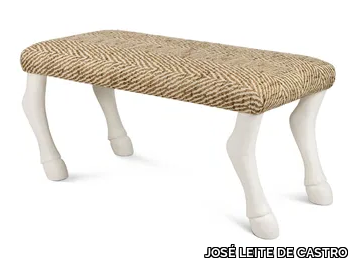 HORSE - Upholstered fabric bench with plaster legs _ JOSÉ LEITE DE CASTRO