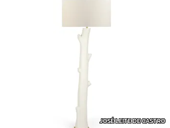 TRONCO - Plaster floor lamp with fabric shade _ JOSÉ LEITE DE CASTRO