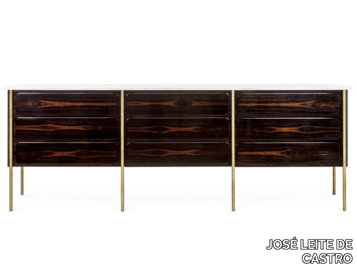 MADDER - Ebony chest of drawers with Estremoz marble top _ JOSÉ LEITE DE CASTRO