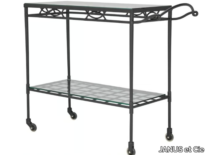 AMALFI - Glass and Stainless Steel garden trolley _ JANUS et Cie