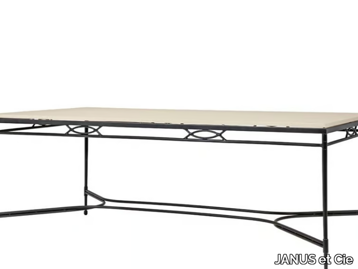 AMALFI GRANDE X - Rectangular resin and stainless steel dining table _ JANUS et Cie