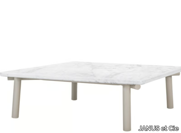 ANATRA - Rectangular coffee table with marble or ceramic top _ JANUS et Cie