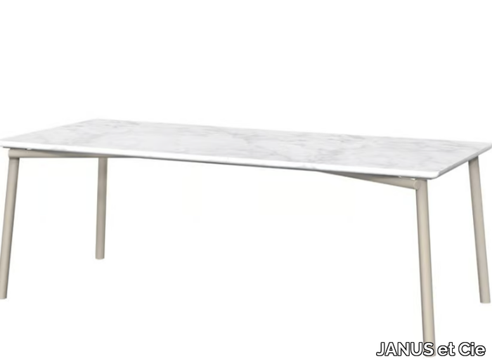 ANATRA - Rectangular dining table with marble or ceramic top _ JANUS et Cie