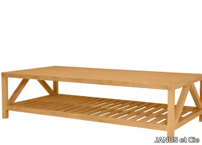 ARBOR GRANDE - Rectangular teak coffee table _ JANUS et Cie