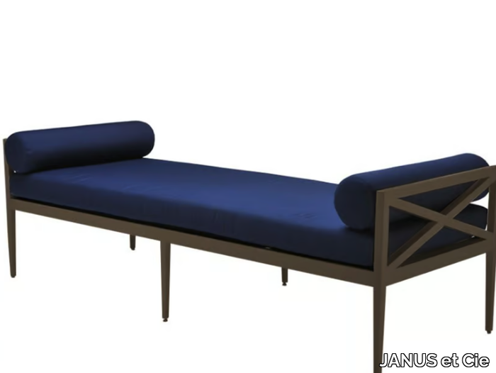 AZIMUTH CROSS - Powder coated aluminium backless bench _ JANUS et Cie