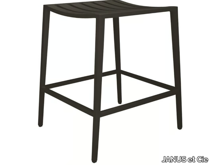 AZIMUTH LINEAR - Powder coated aluminium stool _ JANUS et Cie