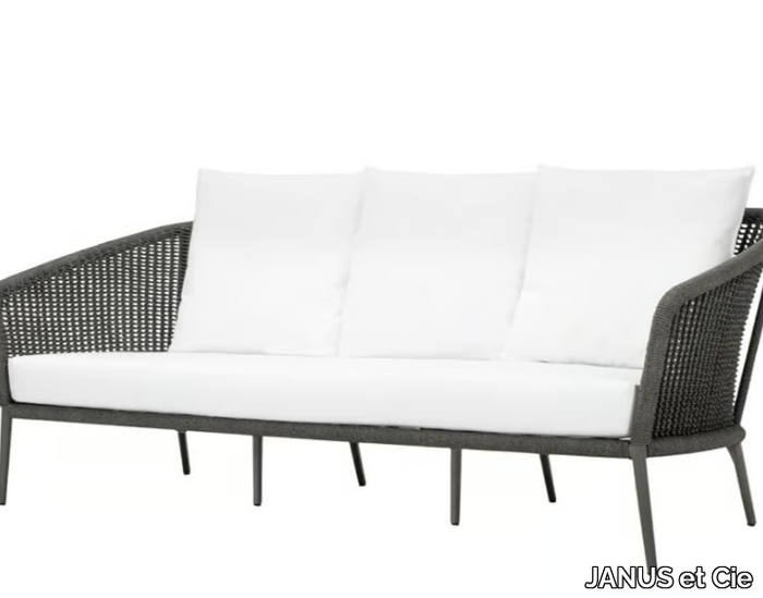 KNOT - 3 seater olefin rope sofa _ JANUS et Cie