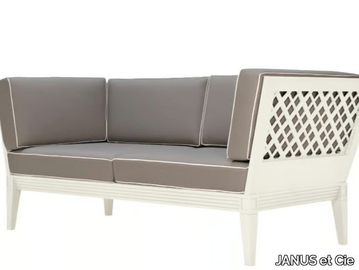 QUADRATL CLUB - 2 seater aluminium sofa _ JANUS et Cie