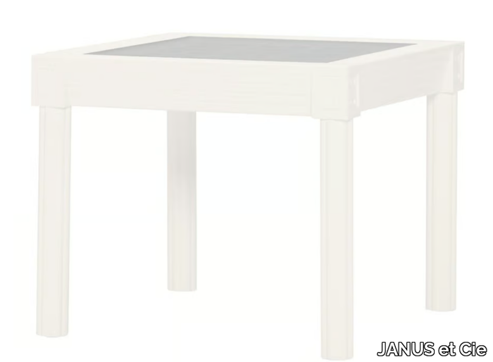 QUADRATL - Rectangular glass and aluminium side table _ JANUS et Cie