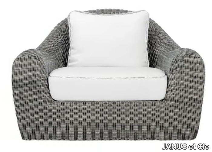 RUSH - JanusFiber® garden armchair with armrests _ JANUS et Cie