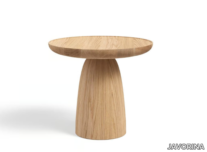 HRÍB - Round wooden side table _ JAVORINA