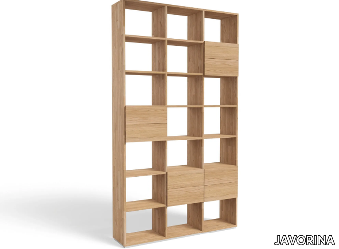 KLON - Open solid wood bookcase _ JAVORINA