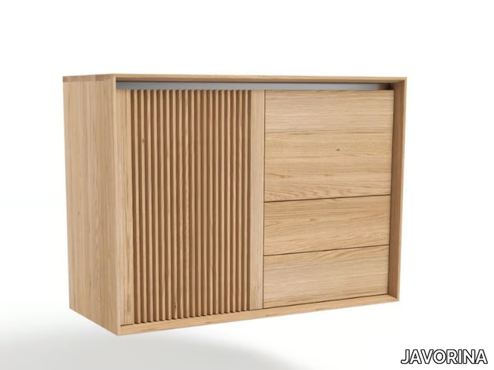 LINK+ LN110 - Suspended wooden highboard with drawers _ JAVORINA