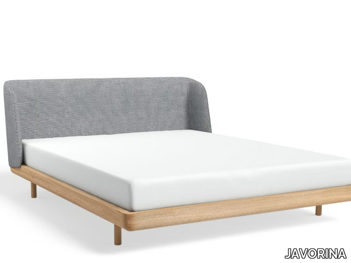 SOFT 160x200 - Wooden double bed with upholstered headboard _ JAVORINA