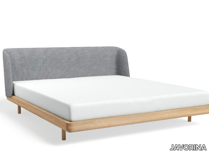 SOFT 180x200 - Wooden double bed with upholstered headboard _ JAVORINA