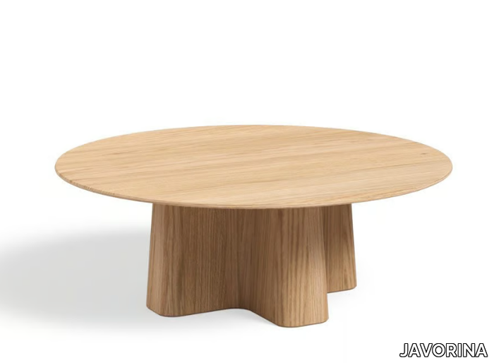 XX Ø70 - Round wooden coffee table _ JAVORINA