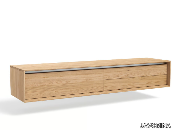 LINK+ LNTV2ZN - Wall-mounted wooden TV cabinet with drawers _ JAVORINA