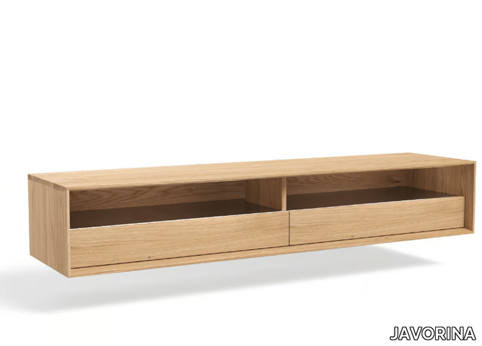 LINK+ LNTV22ZN - Wall-mounted wooden TV cabinet with drawers _ JAVORINA