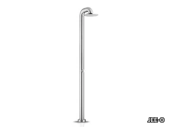 FATLINE PUSH - Floor standing stainless steel shower panel with self-closing tap _ JEE-O