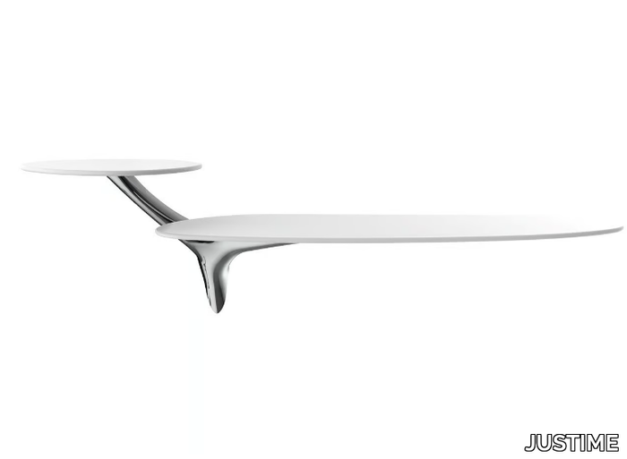 NATURE - Chromed brass bathroom wall shelf _ JUSTIME