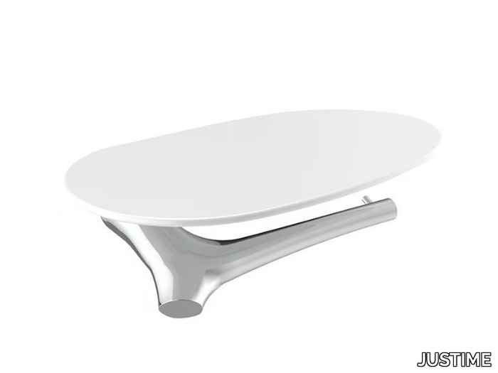 NATURE - Chromed brass toilet roll holder / soap dish _ JUSTIME