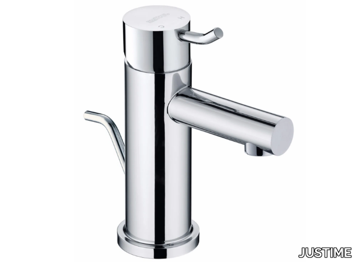 SIMPLE - Countertop single handle chromed brass washbasin mixer _ JUSTIME