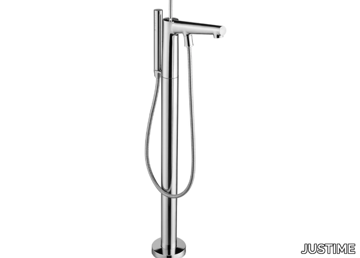 CHAPTER - Floor standing chromed brass bathtub mixer with flexible hose _ JUSTIME