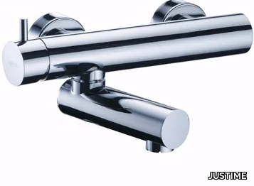 STILL ONE - Chromed brass bathtub mixer with swivel spout _ JUSTIME