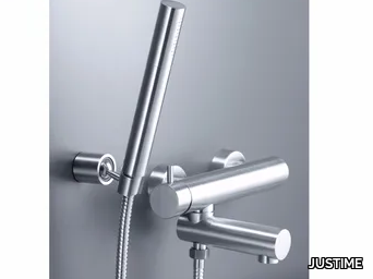 STILL ONE - 2 hole stainless steel bathtub mixer with hand shower _ JUSTIME