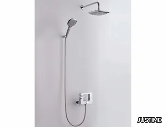 DRAGON - Single handle shower mixer with hand shower with overhead shower _ JUSTIME