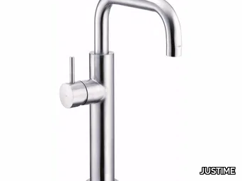 STILL ONE - Countertop stainless steel washbasin mixer _ JUSTIME