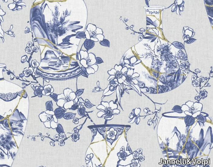 KINTSUGI POT - Panoramic vinyl on paper wallpaper _ Jannelli&Volpi