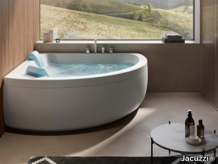 AQUASOUL CORNER 155 - Hydromassage corner bathtub with chromotherapy _ Jacuzzi®