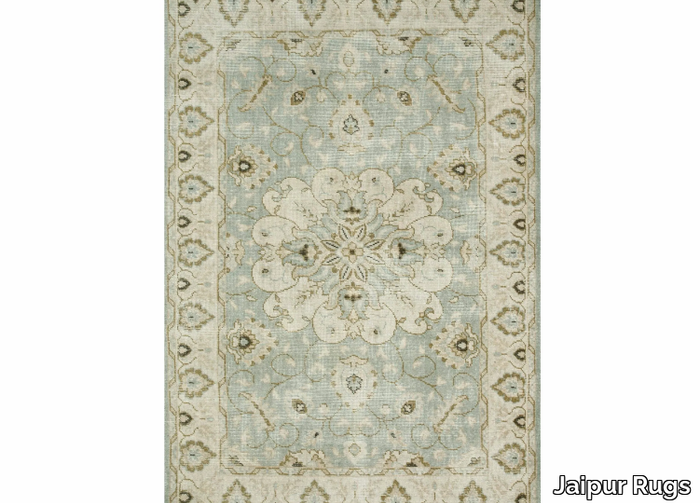 ANTIQUE PKWL-6202 Blue Surf/Cloud White - Wool rug _ Jaipur Rugs