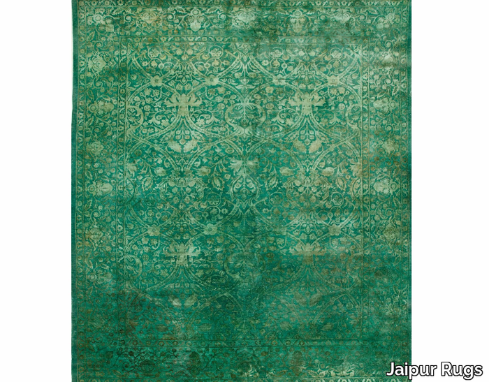 DRASS NE-2349 Emerald Green - Solid-color rug _ Jaipur Rugs