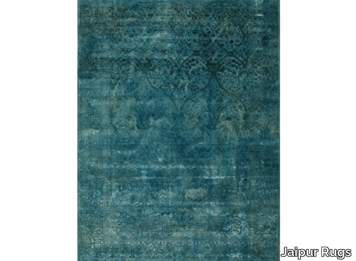 DRASS NE-2349 Teal Blue - Solid-color rug _ Jaipur Rugs