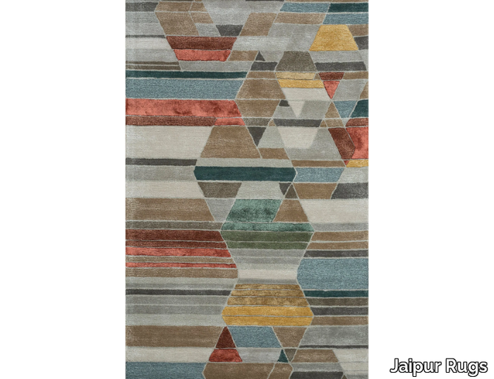 HANA TAQ-4353 Classic Gray/Soft Coral - Rectangular handmade rug _ Jaipur Rugs