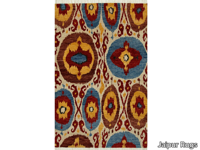 LCA-02 Cloud White/Vintage Claret - Handmade wool rug _ Jaipur Rugs