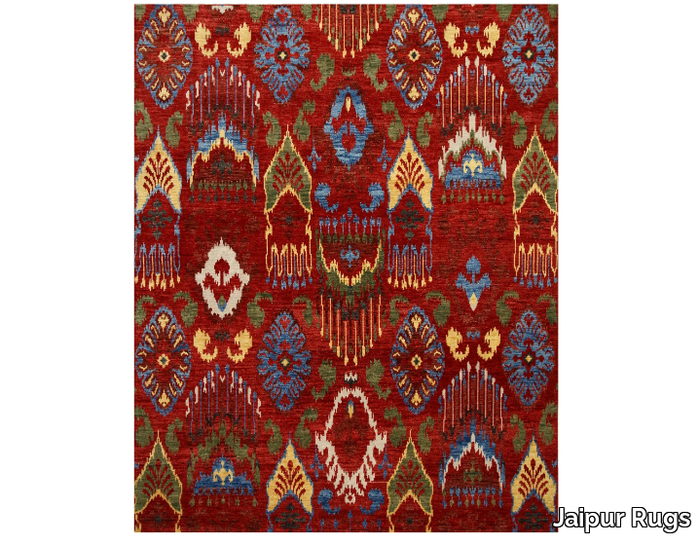 LCA-03 Velvet Red/Sunflower - Handmade wool rug _ Jaipur Rugs